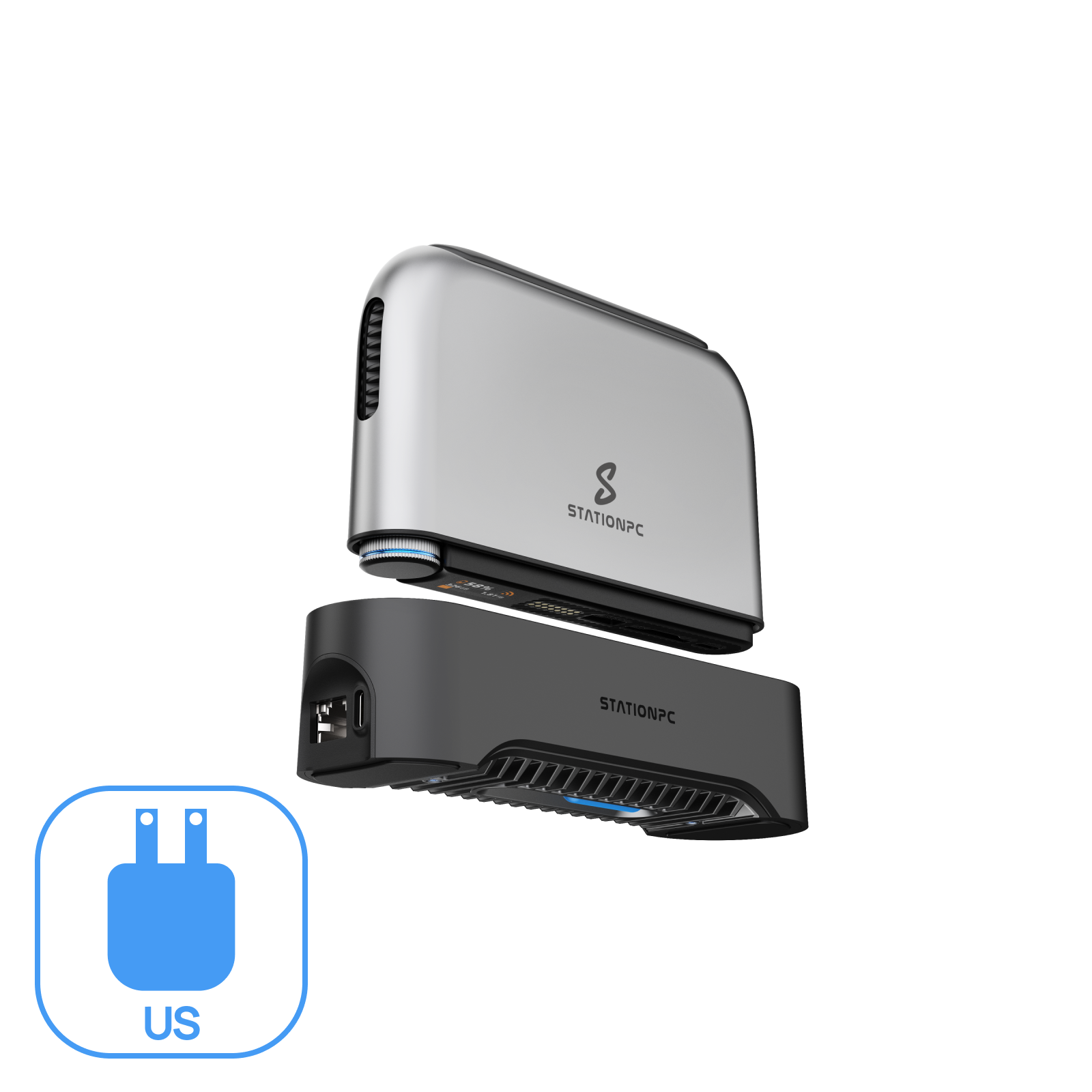 PocketCloud portable NAS with dock US charging dock