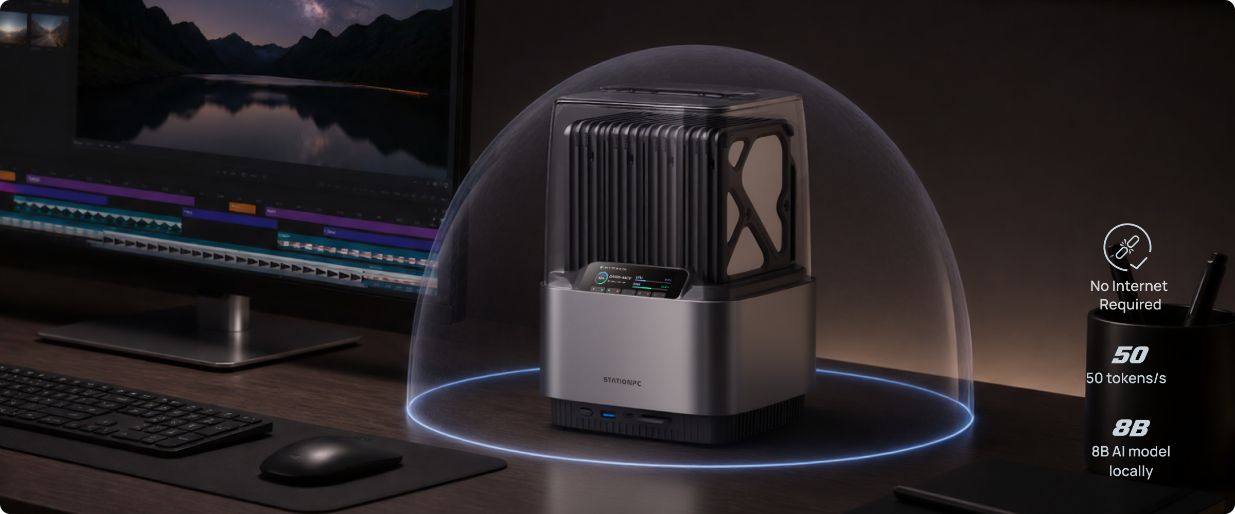 StationPC DA400 local AI workspace