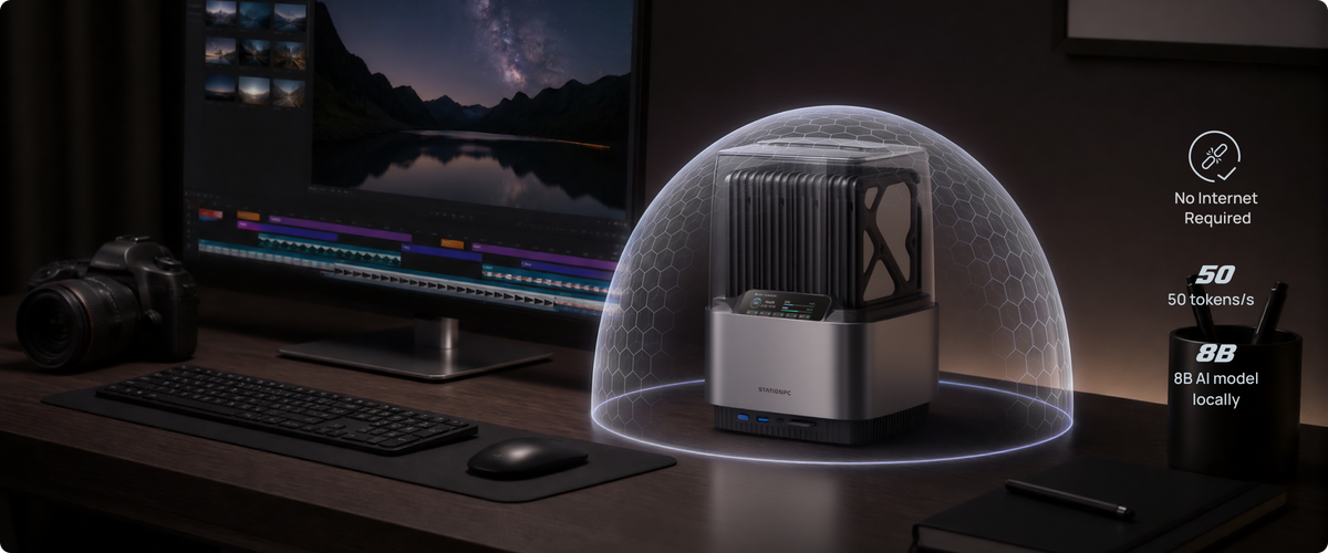 StationPC DA400 local AI workspace