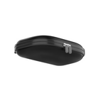 A black, compact storage bag with a sleek design and a zipper closure for PocketCloud portable NAS