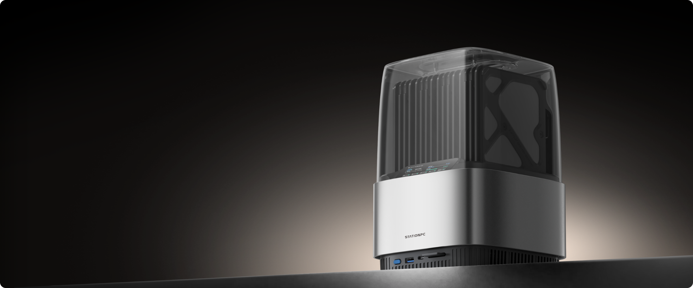 StationPC DA400 AI NAS product background